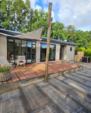 Holiday house with private SAUNA and HOTTUB on park de Ijsvogel with swimming pools and children entertaiment AIRCO